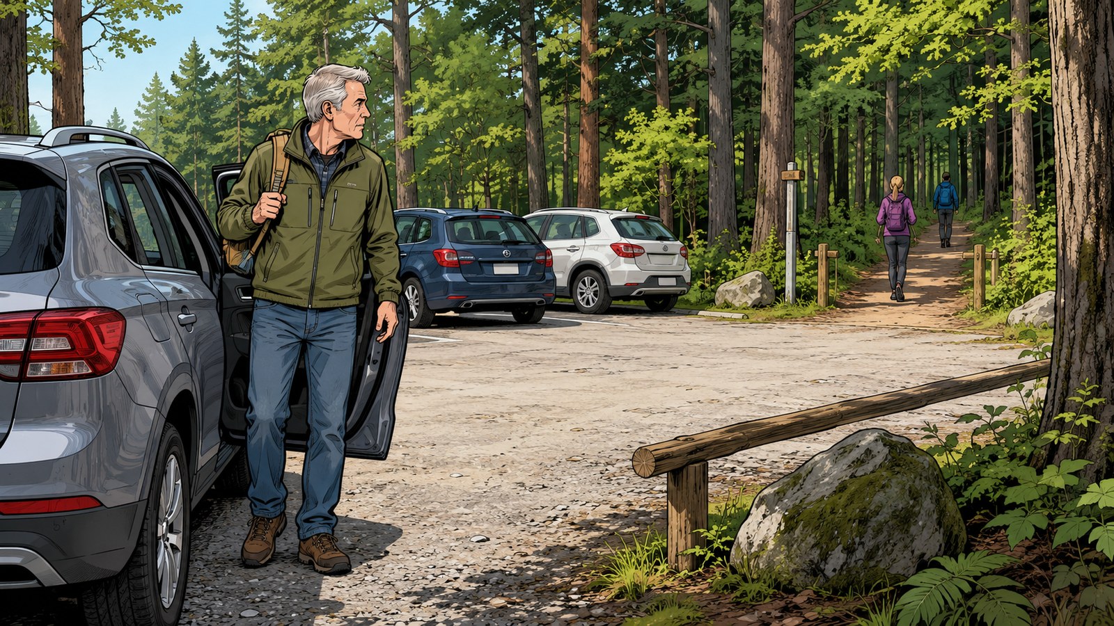 Sicher Handeln im Alltag - Waldparkplatz